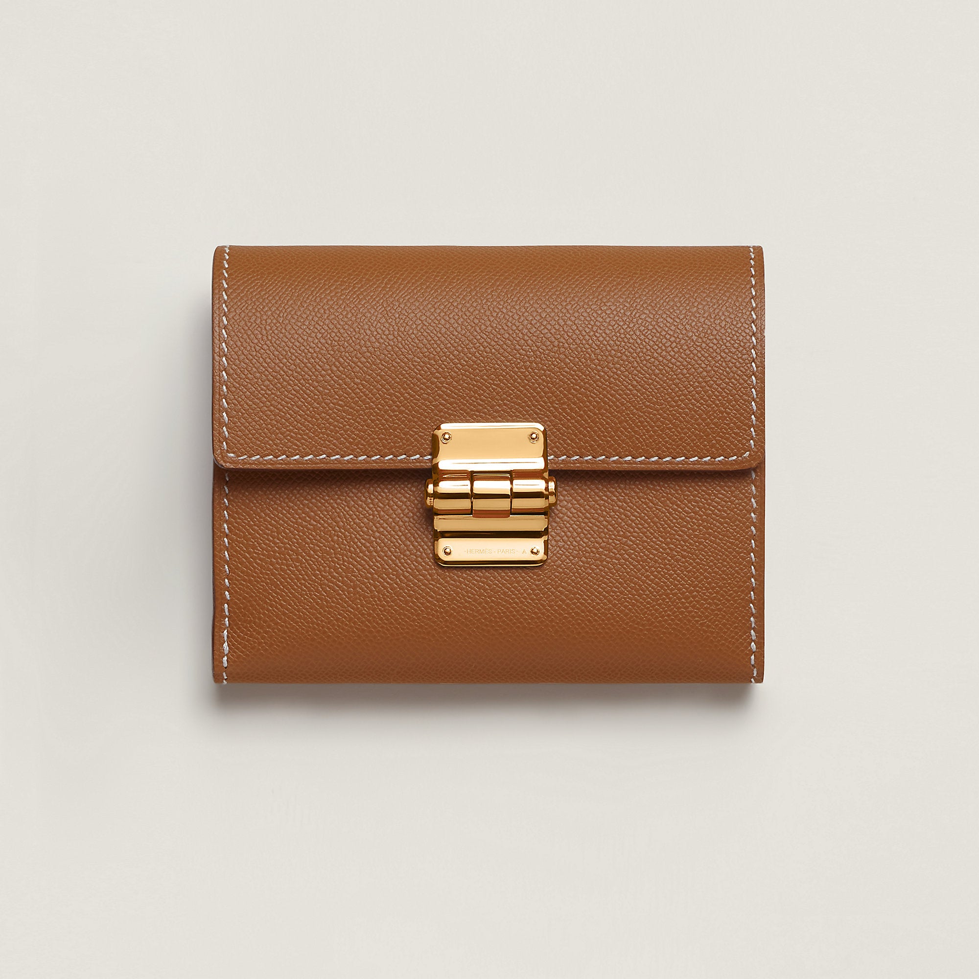 Hermes Charniere Compact Wallet Gold