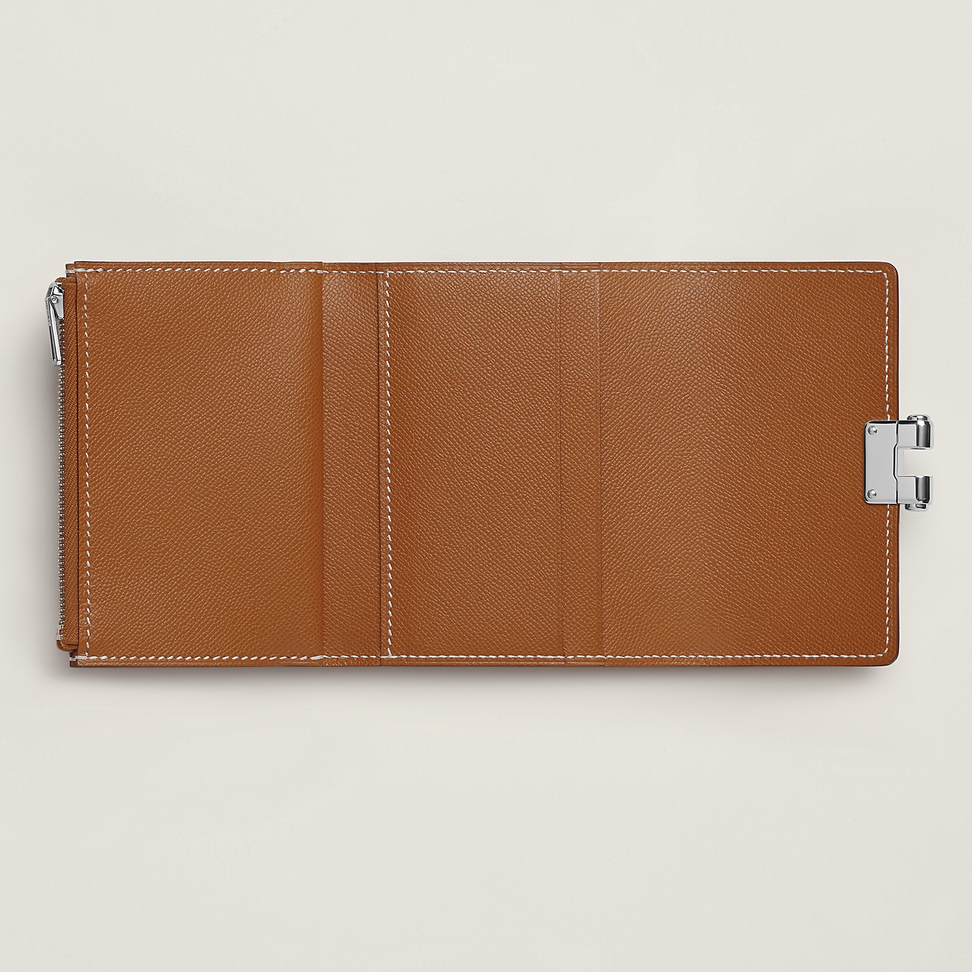 Hermes Charniere Compact Wallet Gold