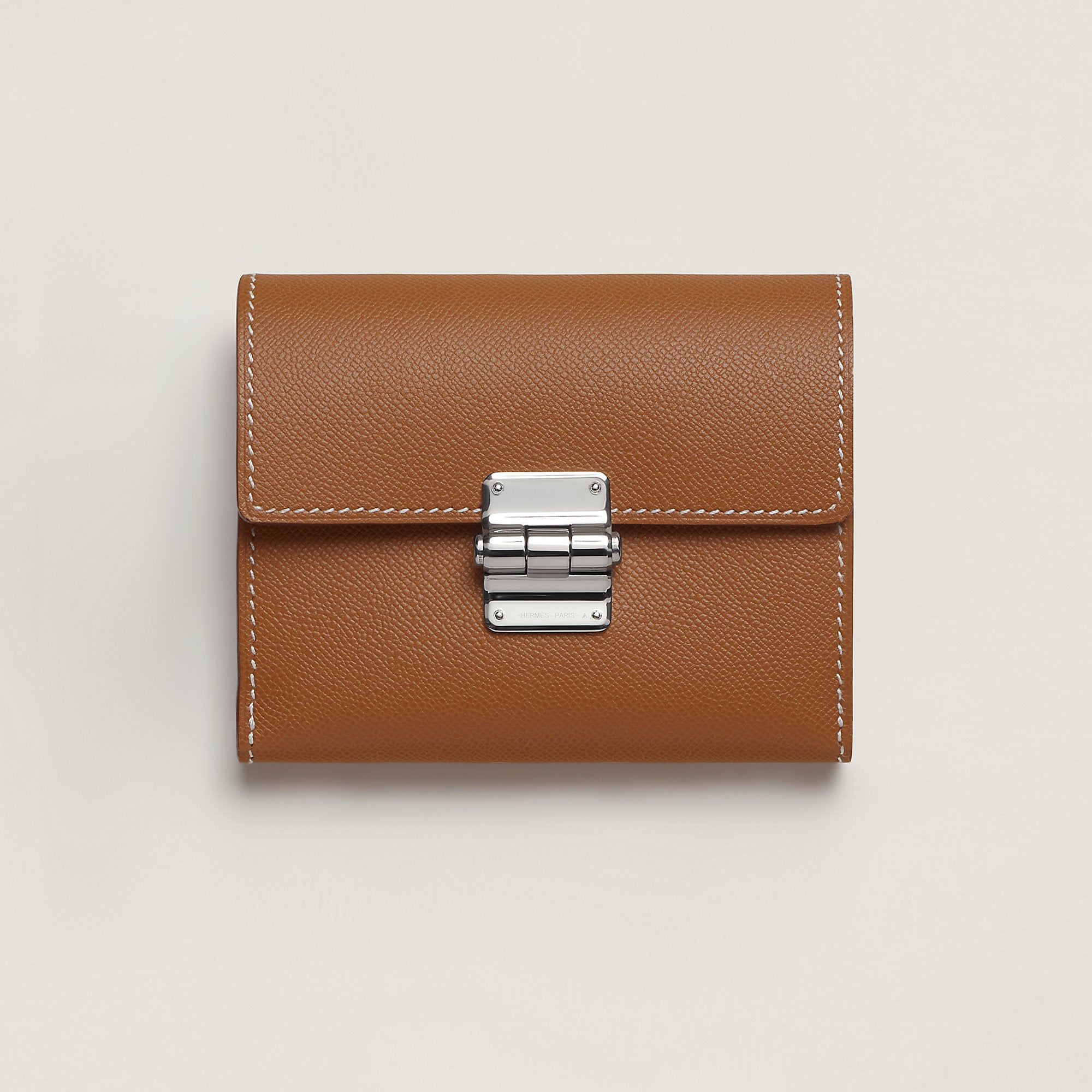 Hermes Charniere Compact Wallet Gold