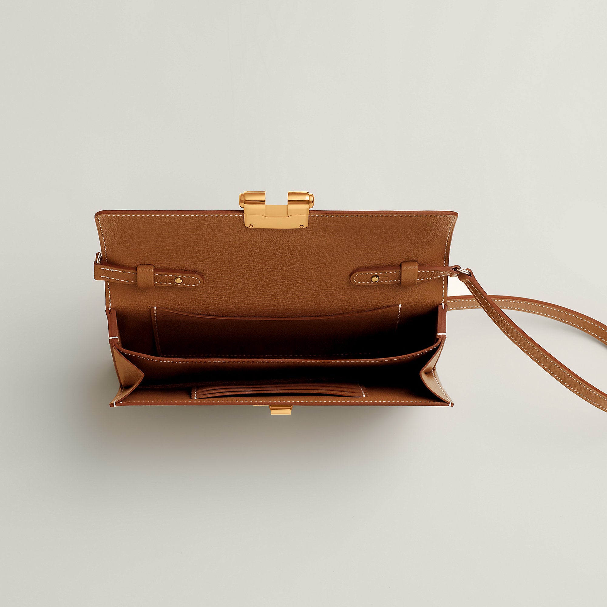 Hermes Charniere To Go Pouch Gold