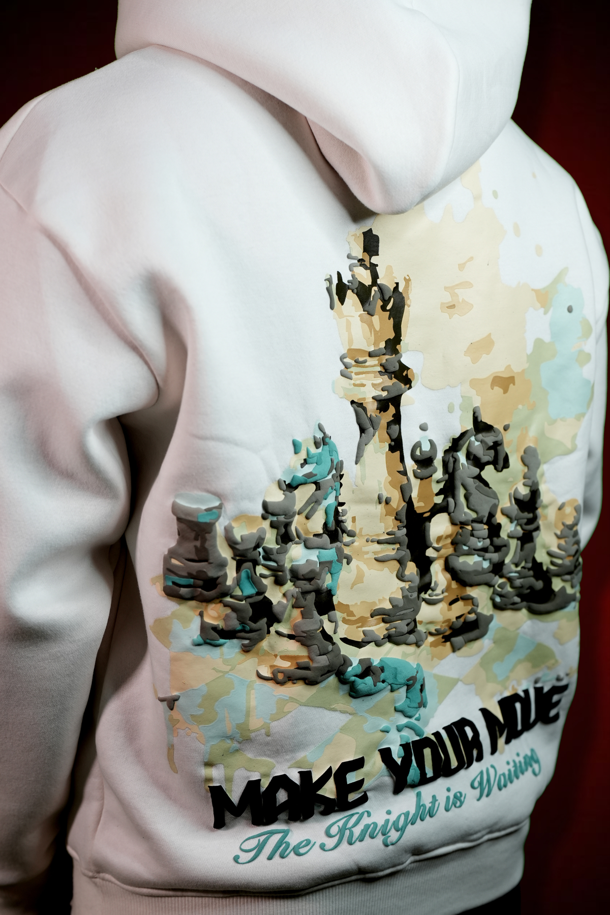 Make Your Move Chess Hoodie, detail