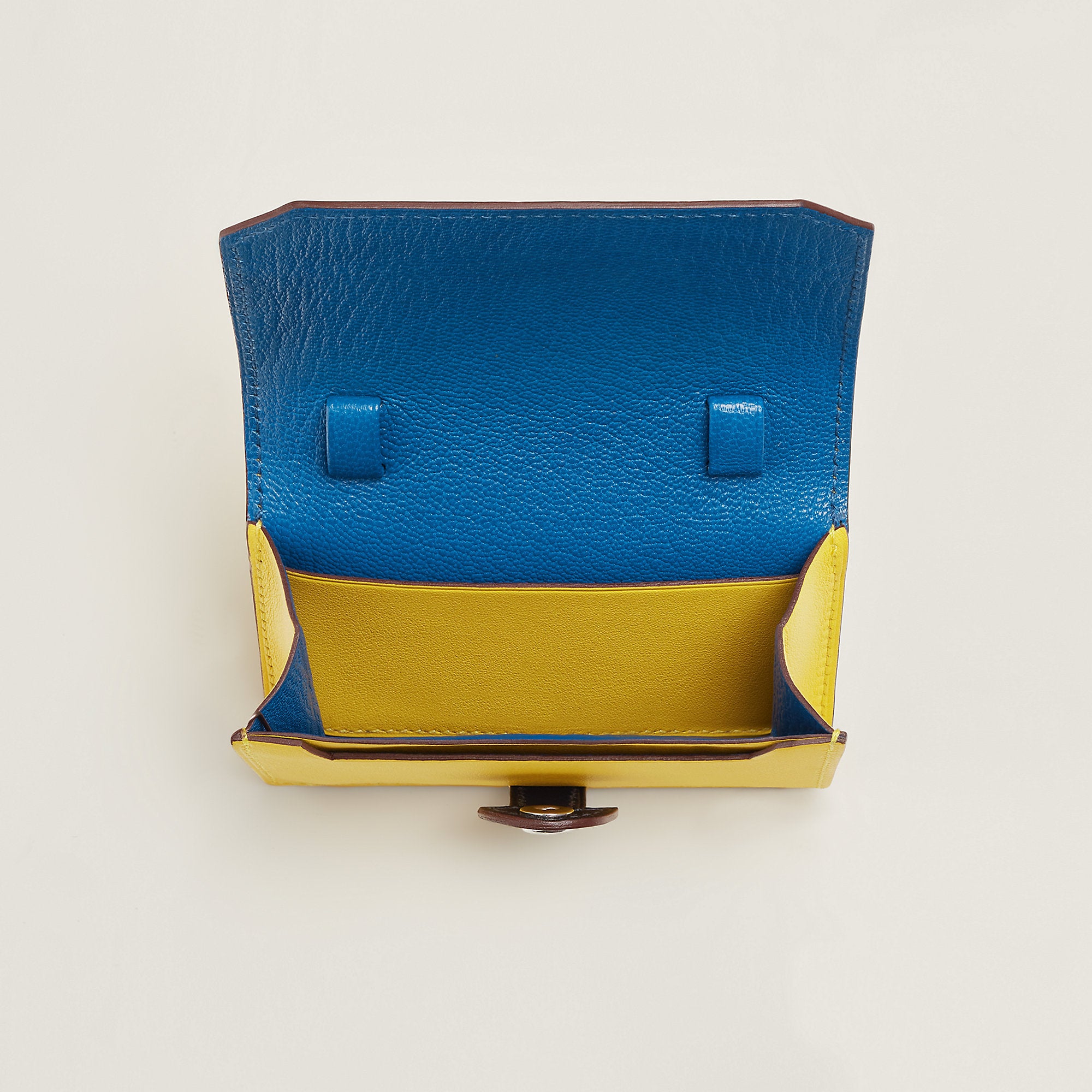 Hermes Chien Card Holder Jaune De Naples