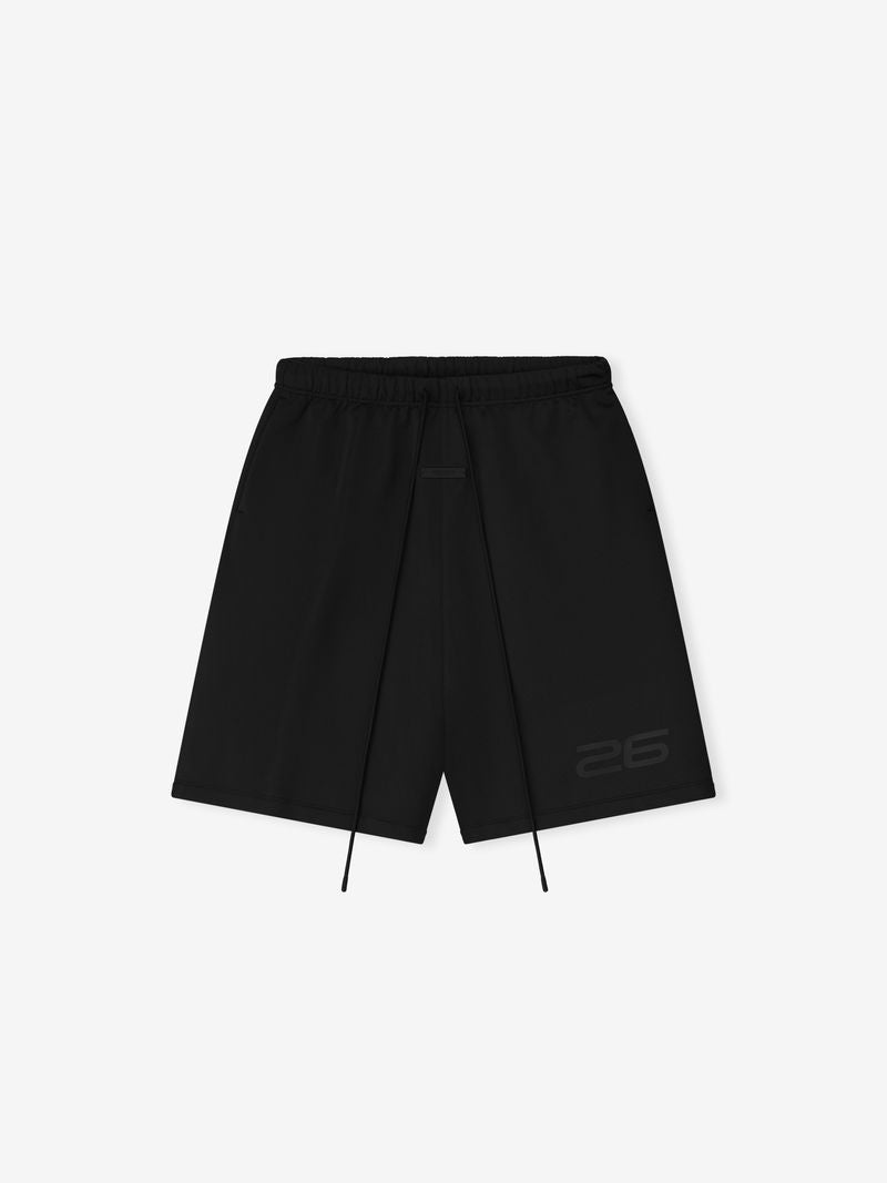 Essentials Satin Fleece Relaxed Sweatshort Vintage Black