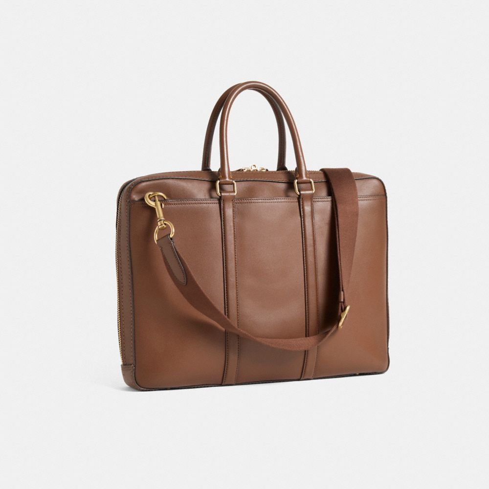 Coach Custom Metropolitan Slim Brief Brass/Saddle