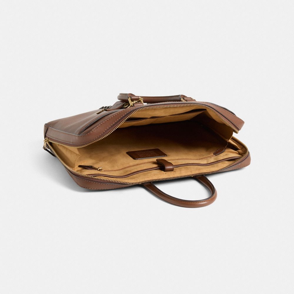Coach Custom Metropolitan Slim Brief Brass/Saddle