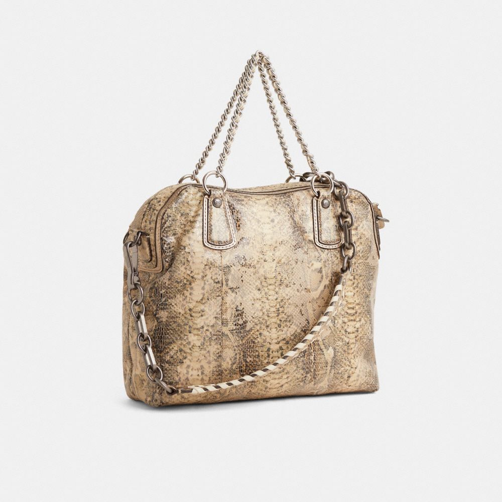 Coach Custom Kristin Satchel Gunmetal/Antique Gold