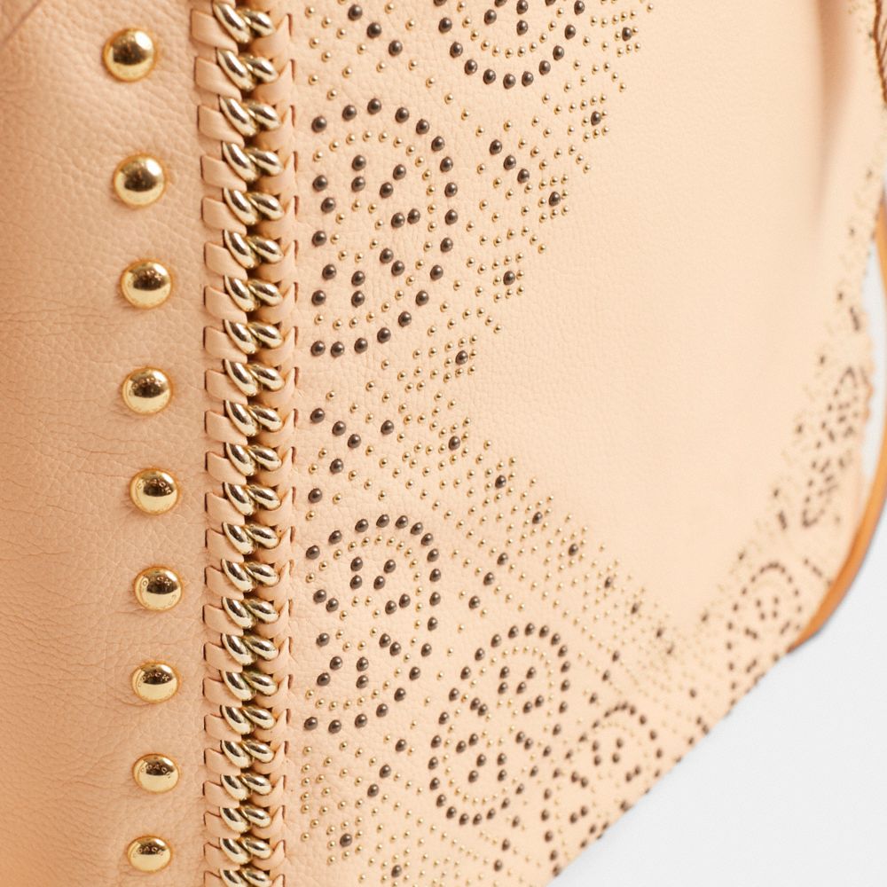 Coach Custom Tall Tatum Tote Light Gold/Apricot
