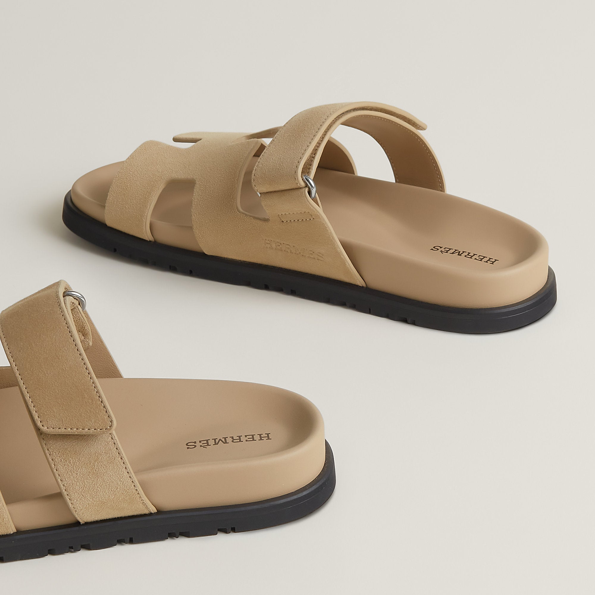 Hermes Chypre Sandal Beige Lin