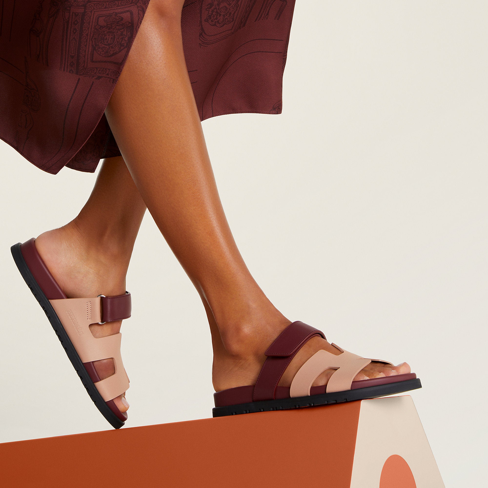Hermes Chypre Sandal Beige Perlino