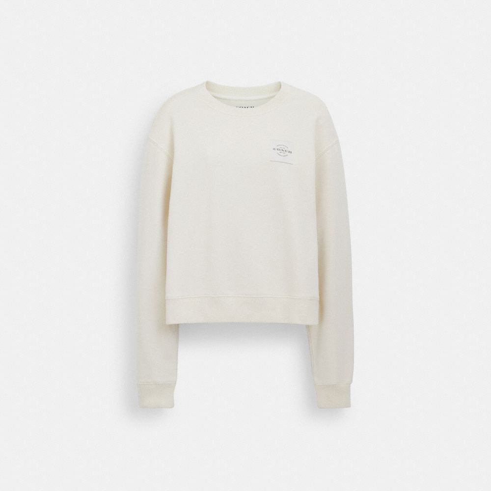 Coach Garment Dye Crewneck Cream