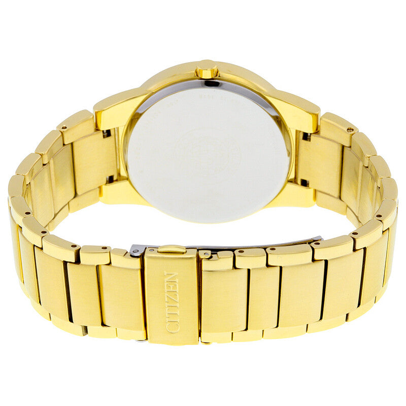 Citizen Axiom Black Dial Gold-Tone Diamond Mens Watch