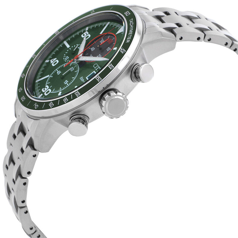 Citizen Brycen Chronograph Eco-Drive Green Dial Mens Watch