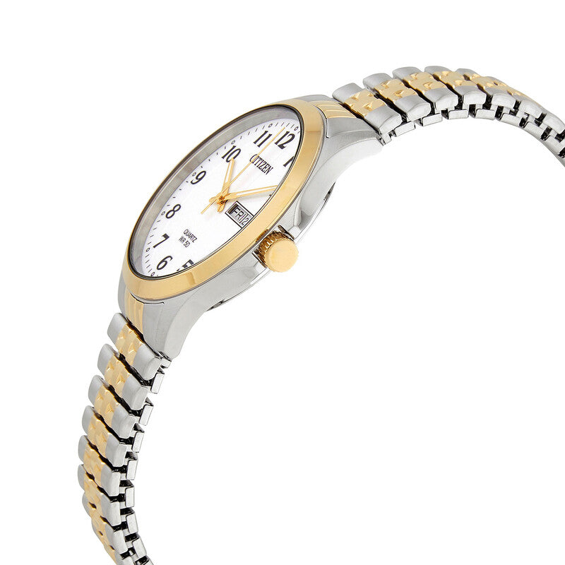 Citizen Chronograph Quartz White Dial Two-Tone Mens Watch