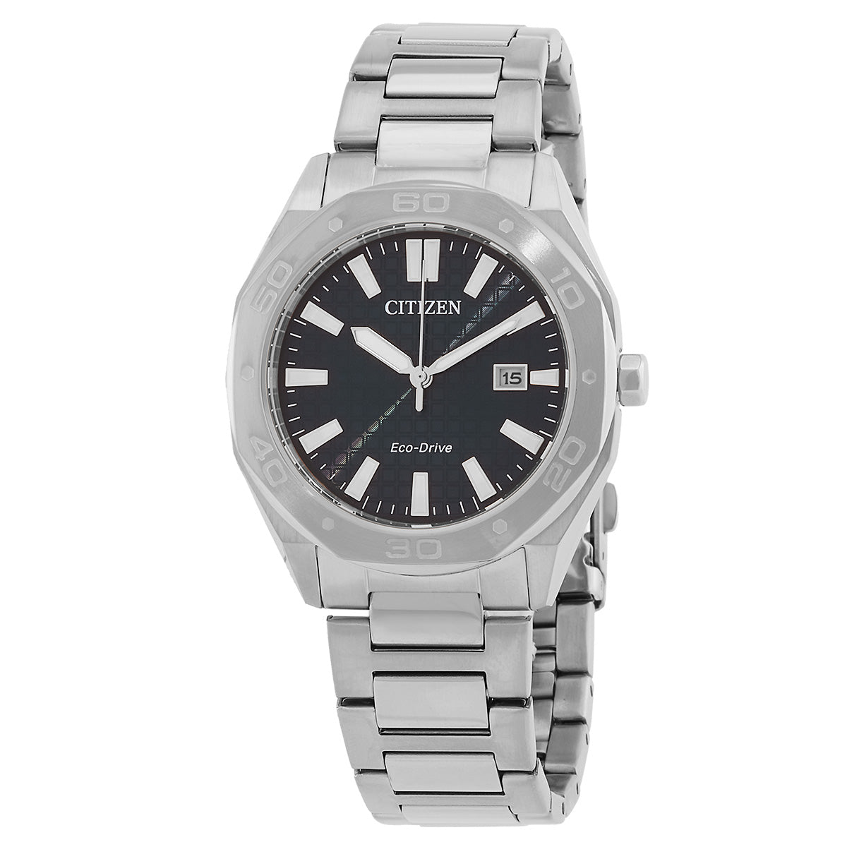 Citizen Eco-Drive Black Dial Mens Watch