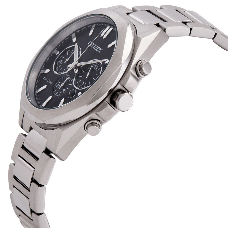 Citizen Eco-Drive Chronograph Black Dial Mens Watch