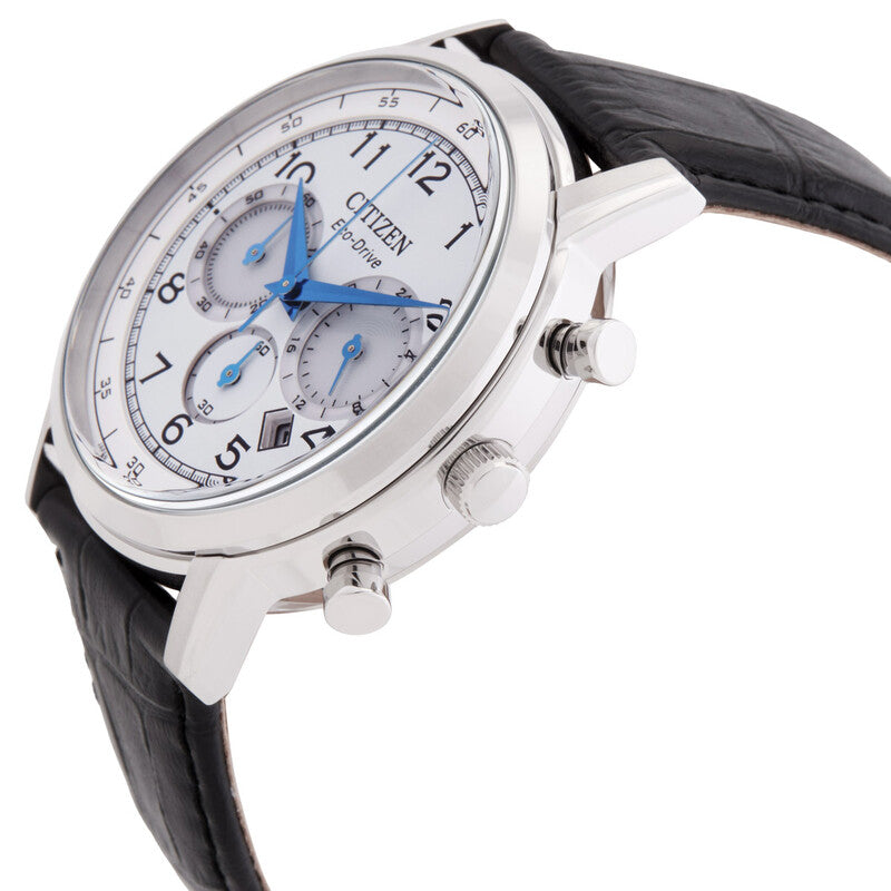 Citizen Eco-Drive Chronograph White Dial Mens Watch