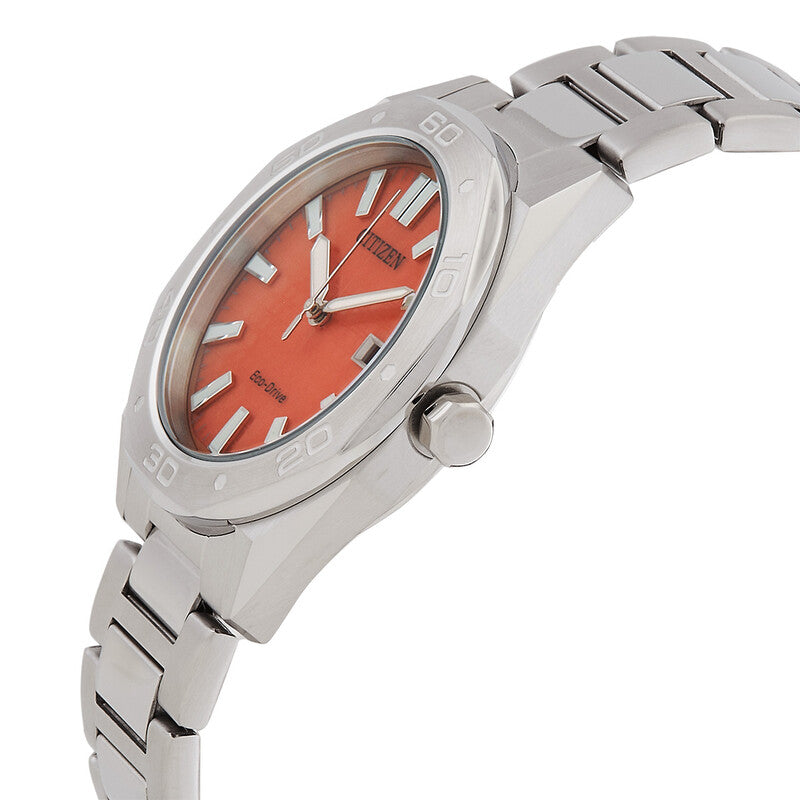 Citizen Eco-Drive Orange Dial Mens Watch