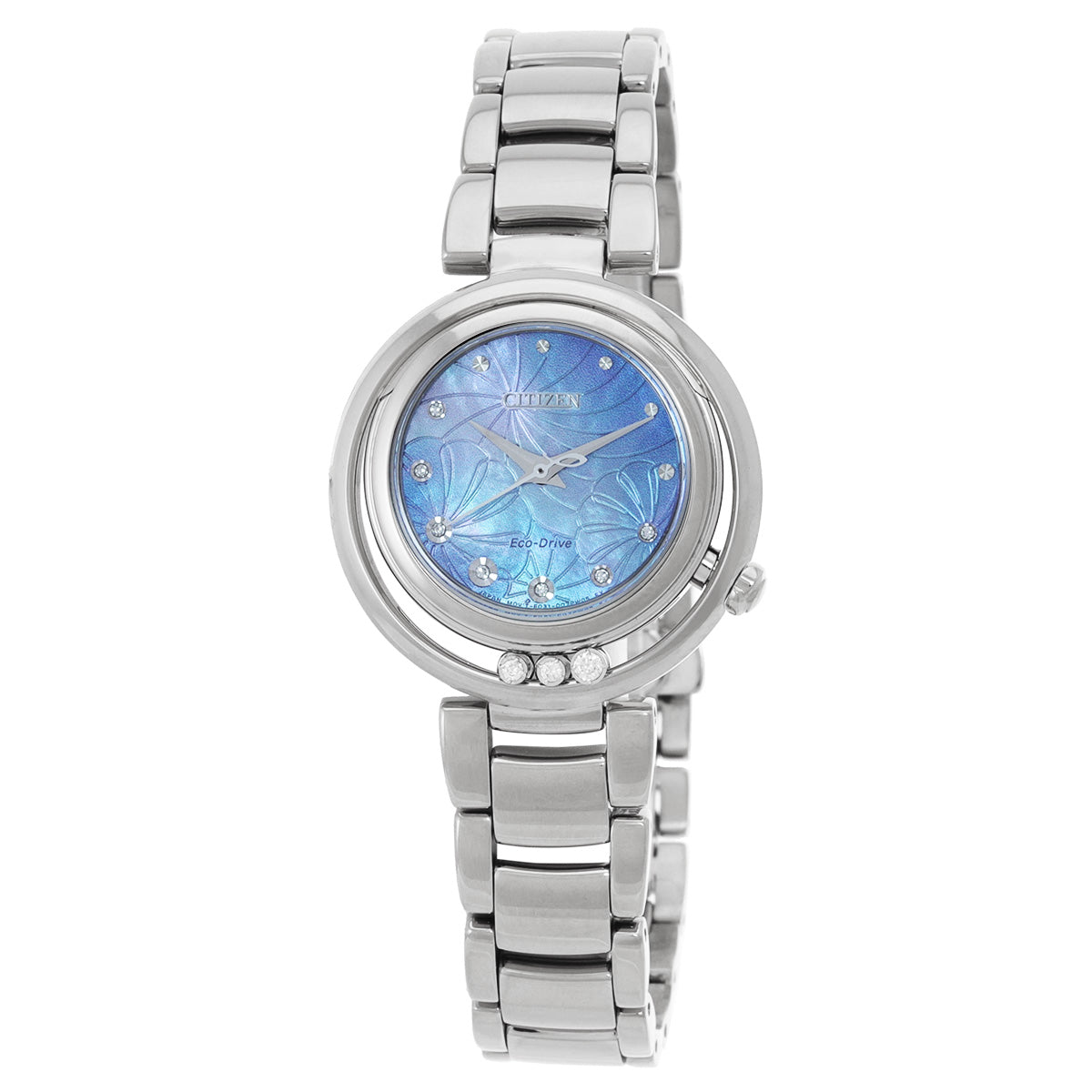 Citizen L Eco-Drive Diamond Mother Of Pearl Blue Dial Women's Watch