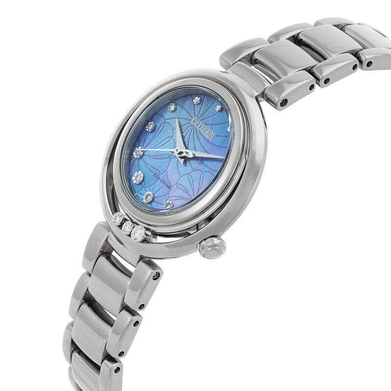 Citizen L Eco-Drive Diamond Mother Of Pearl Blue Dial Women's Watch