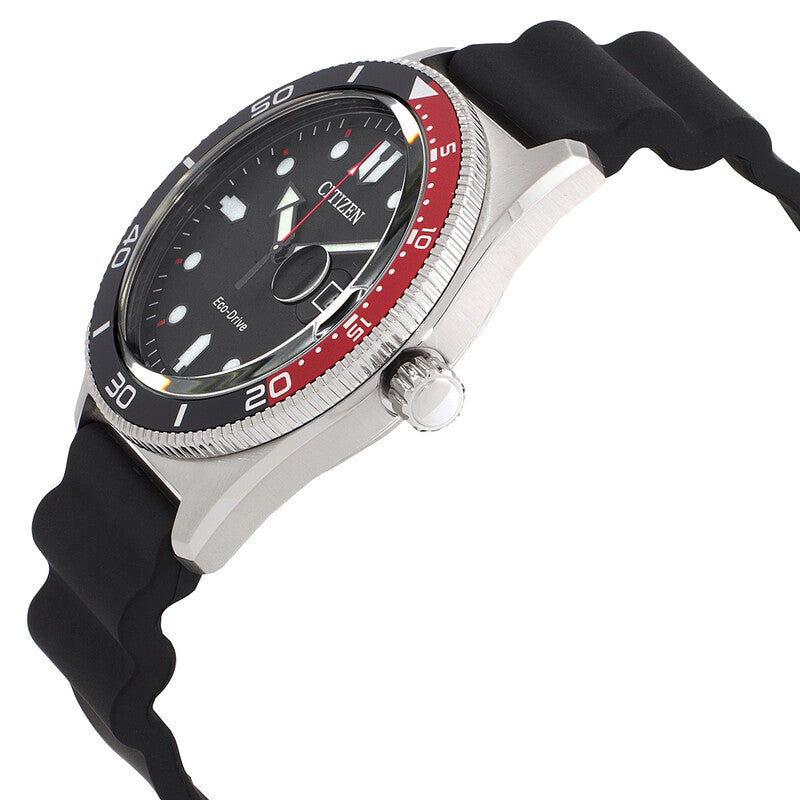 Citizen Marine Black Dial Eco-Drive Mens Watch