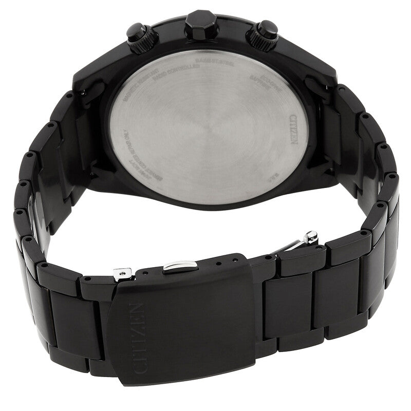 Citizen Perpetual Alarm World Time Chronograph Gmt Black Dial Mens Watch