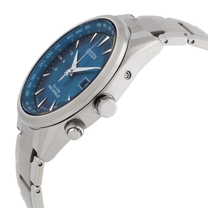 Citizen Perpetual World Time Gmt Eco-Drive Blue Dial Mens Watch