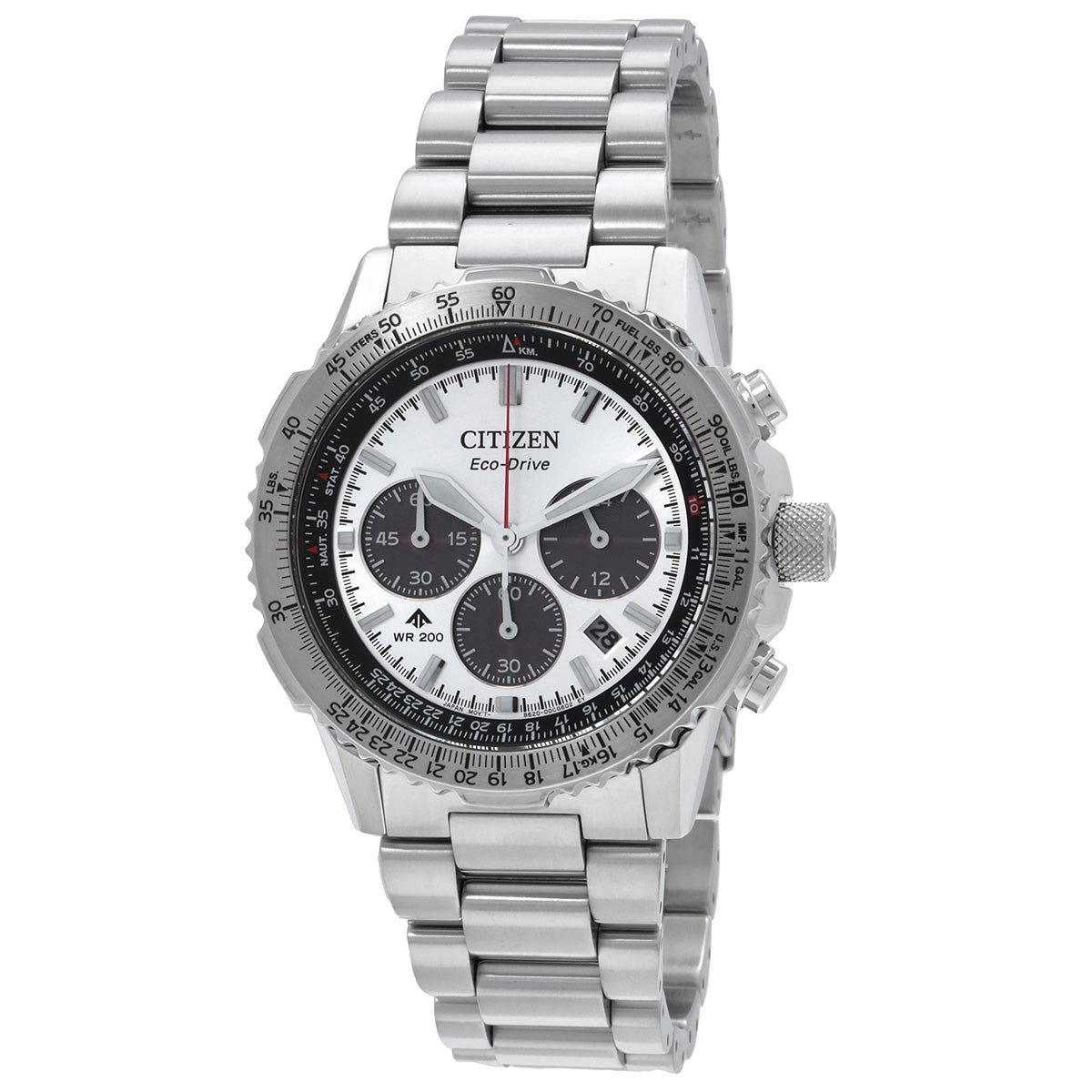 Citizen Promaster Navihawk Chronograph Silver Dial Mens Watch