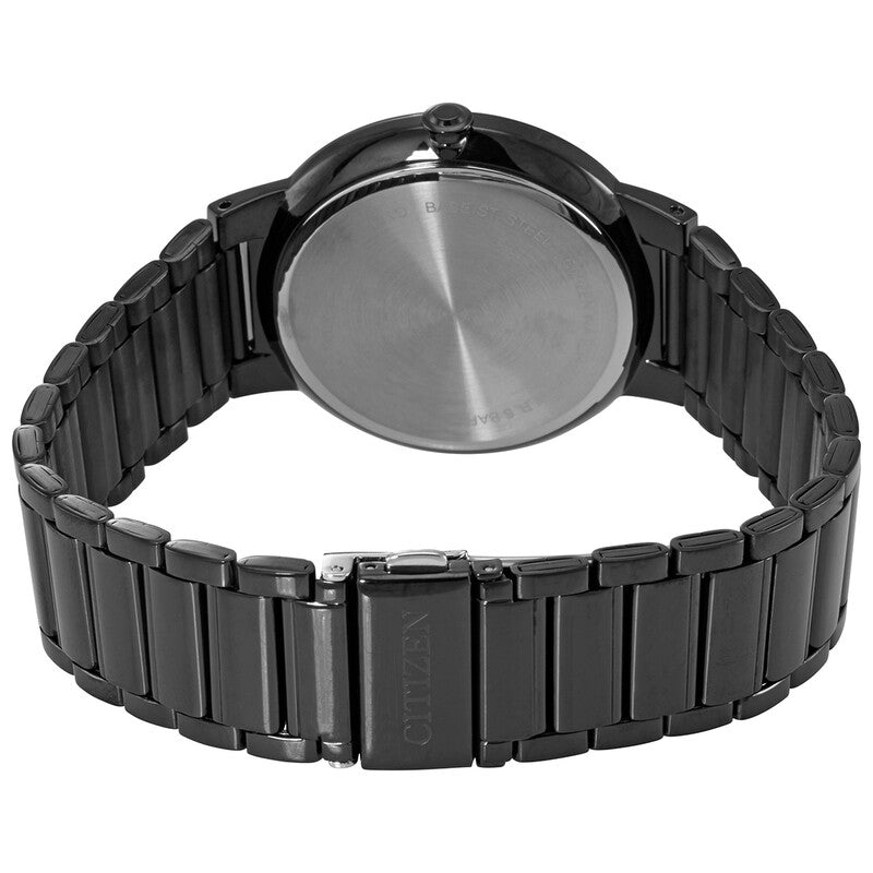 Citizen Quartz Black Dial Black-Plated Mens Watch