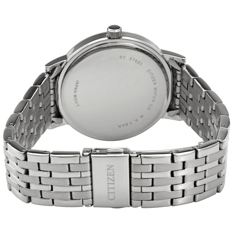 Citizen Quartz Grey Dial Stainless Steel Mens Watch