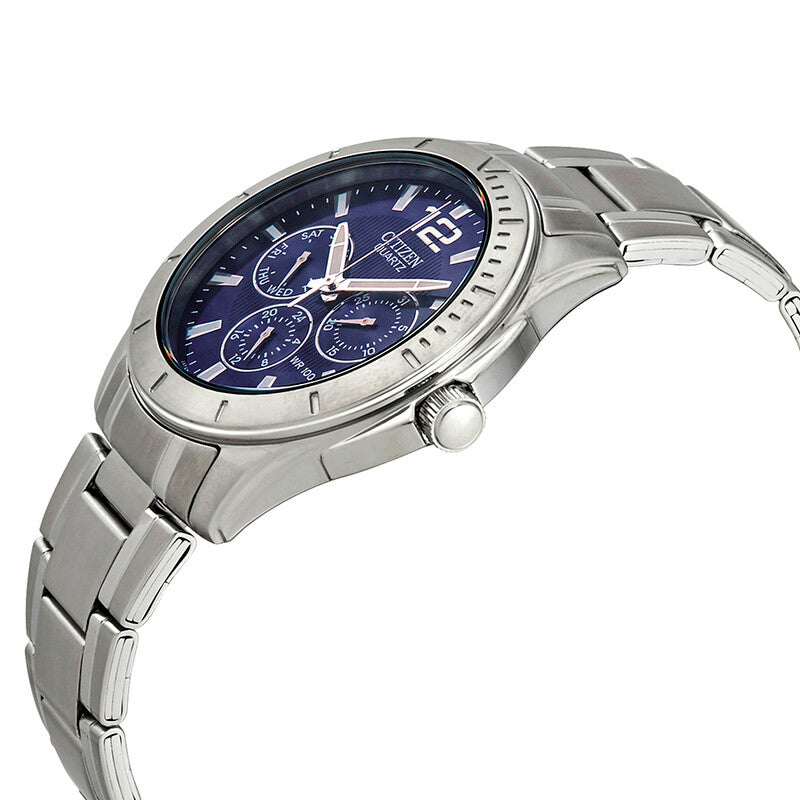 Citizen Quartz Blue Dial Stainless Steel Mens Watch