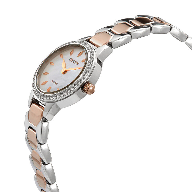 Citizen Quartz Crystal Mother Of Pearl Dial Women's Watch