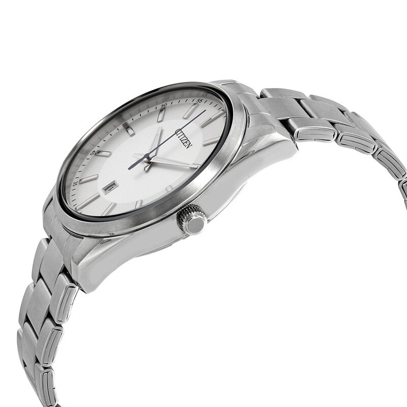 Citizen Quartz Silver Dial Stainless Steel Mens Watch