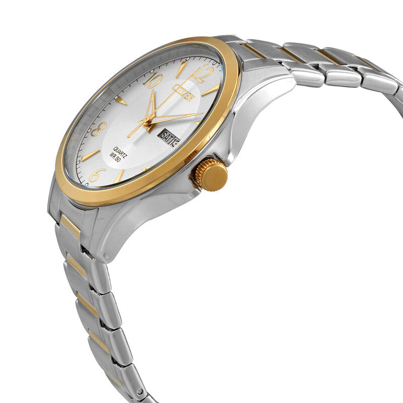 Citizen Quartz Silver Dial Two-Tone Mens Watch
