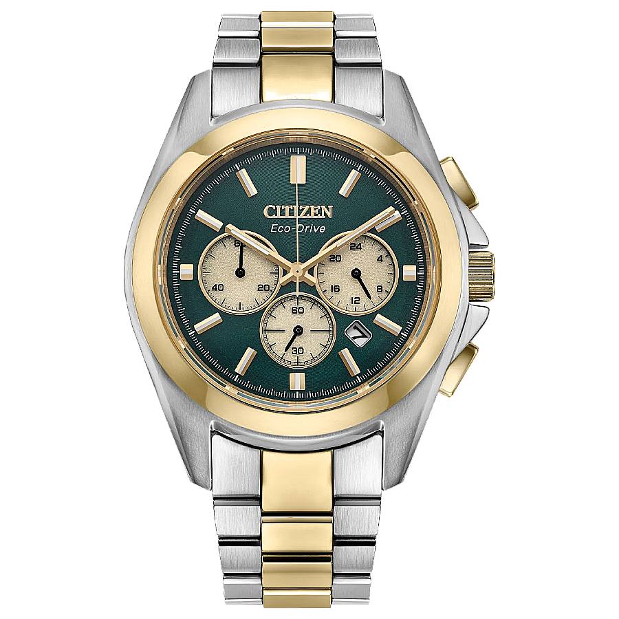 Citizen Sport Luxury Chronograph Green Dial Mens Watch