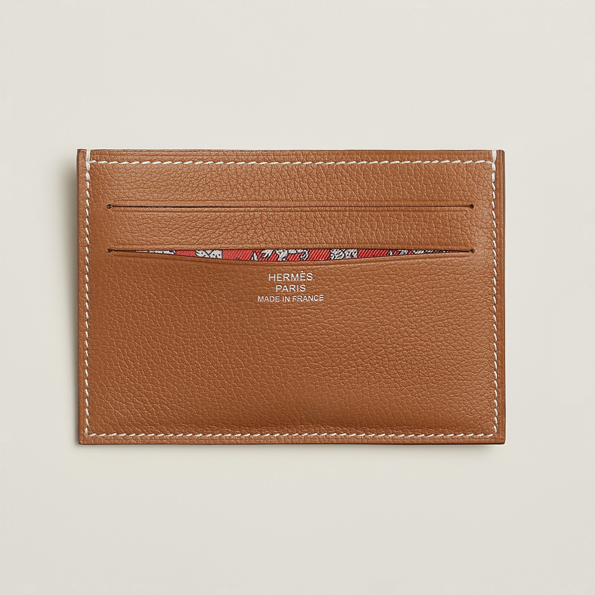 Hermes Citizen Twill Card Holder Gold
