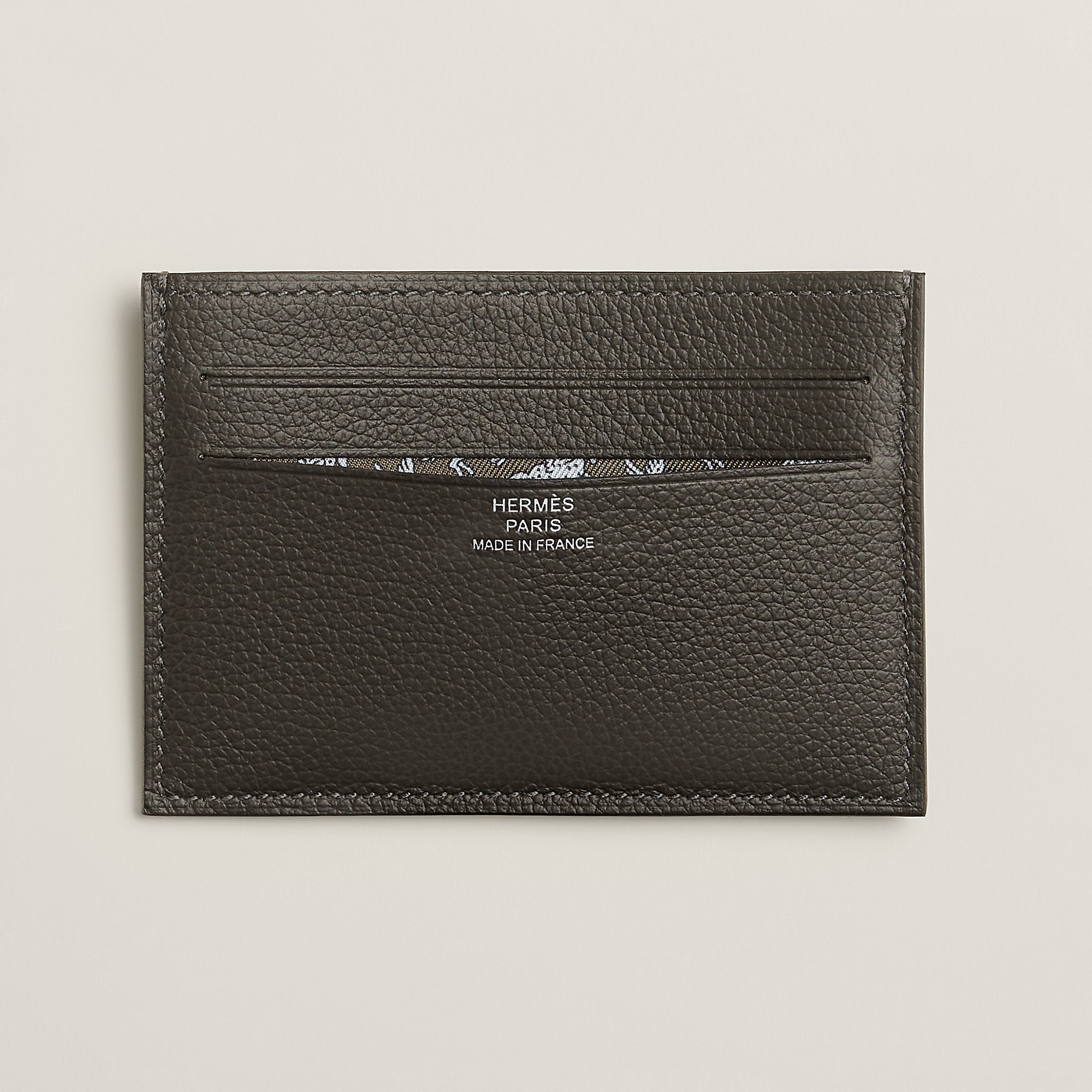 Hermes Citizen Twill Card Holder Gold