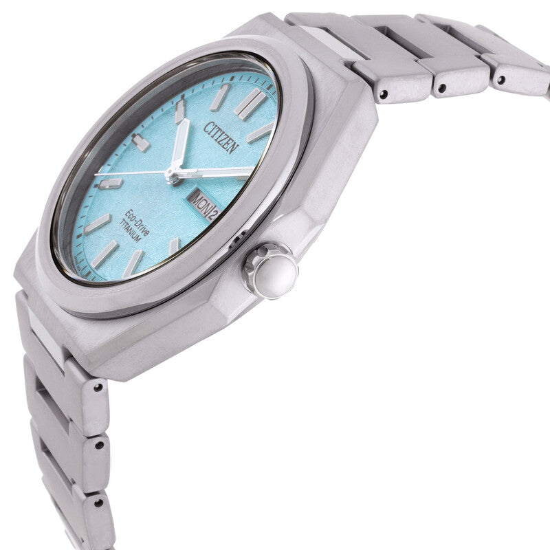 Citizen Zenshin Eco-Drive Turquoise Dial Mens Watch
