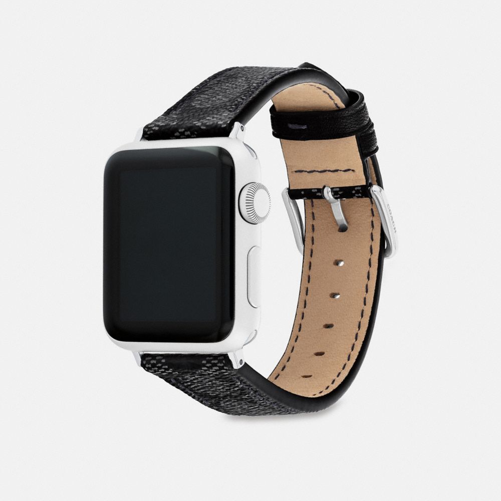 Coach Apple Watch® Strap, 38 Mm And 40 Mm Graphite Gray