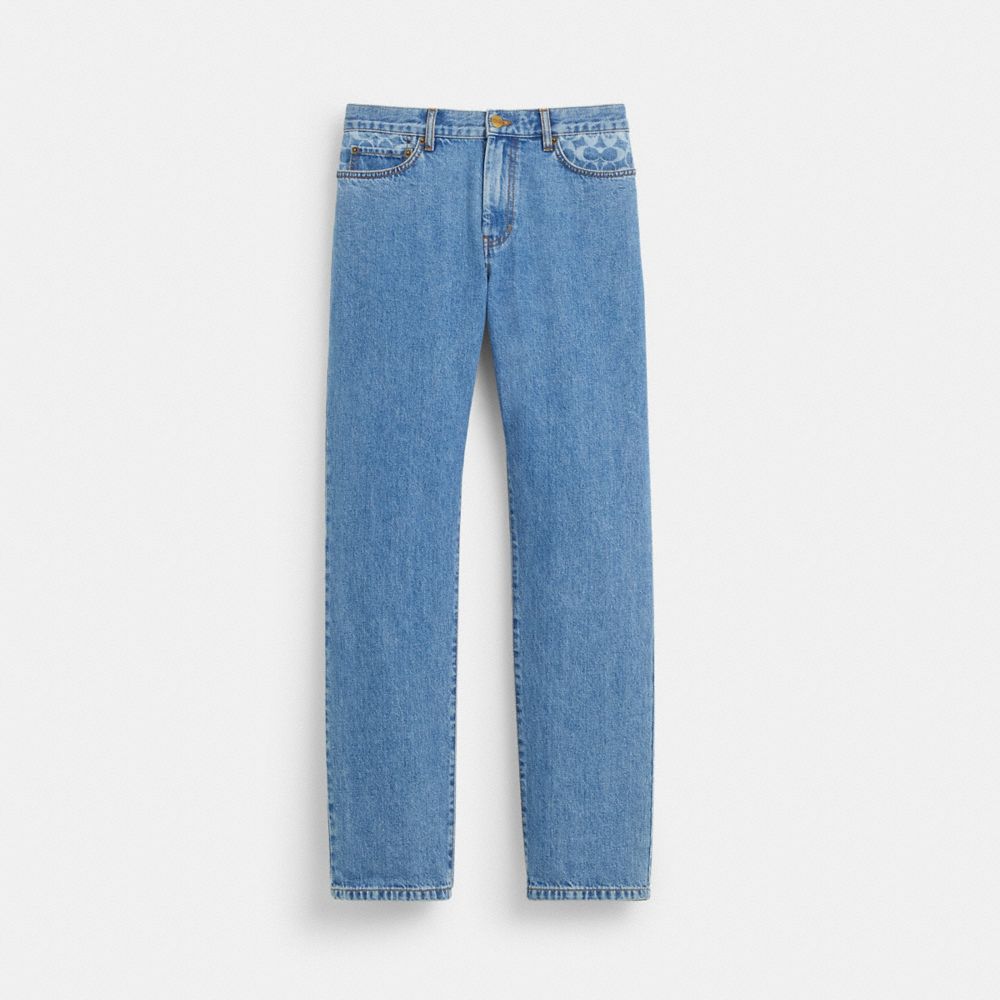 Coach Straight Fit Denim Jeans Medium Indigo