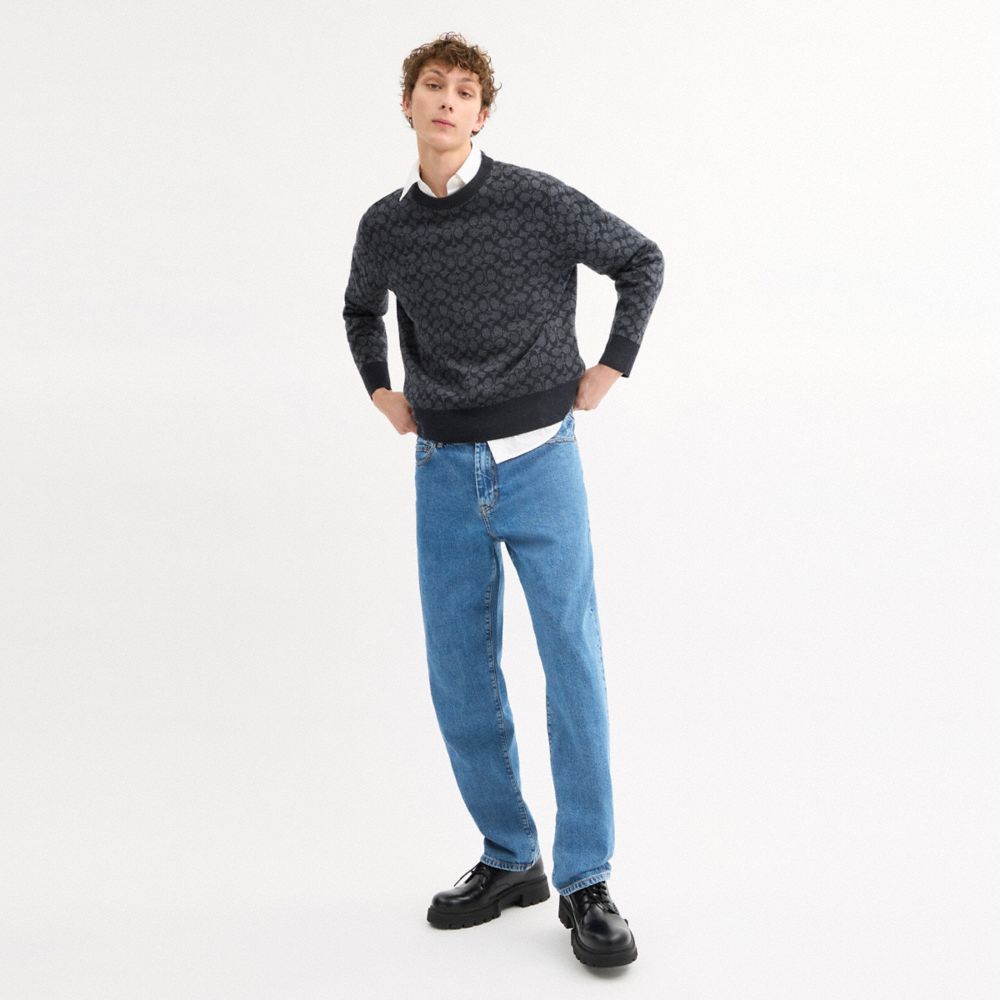 Coach Straight Fit Denim Jeans Medium Indigo