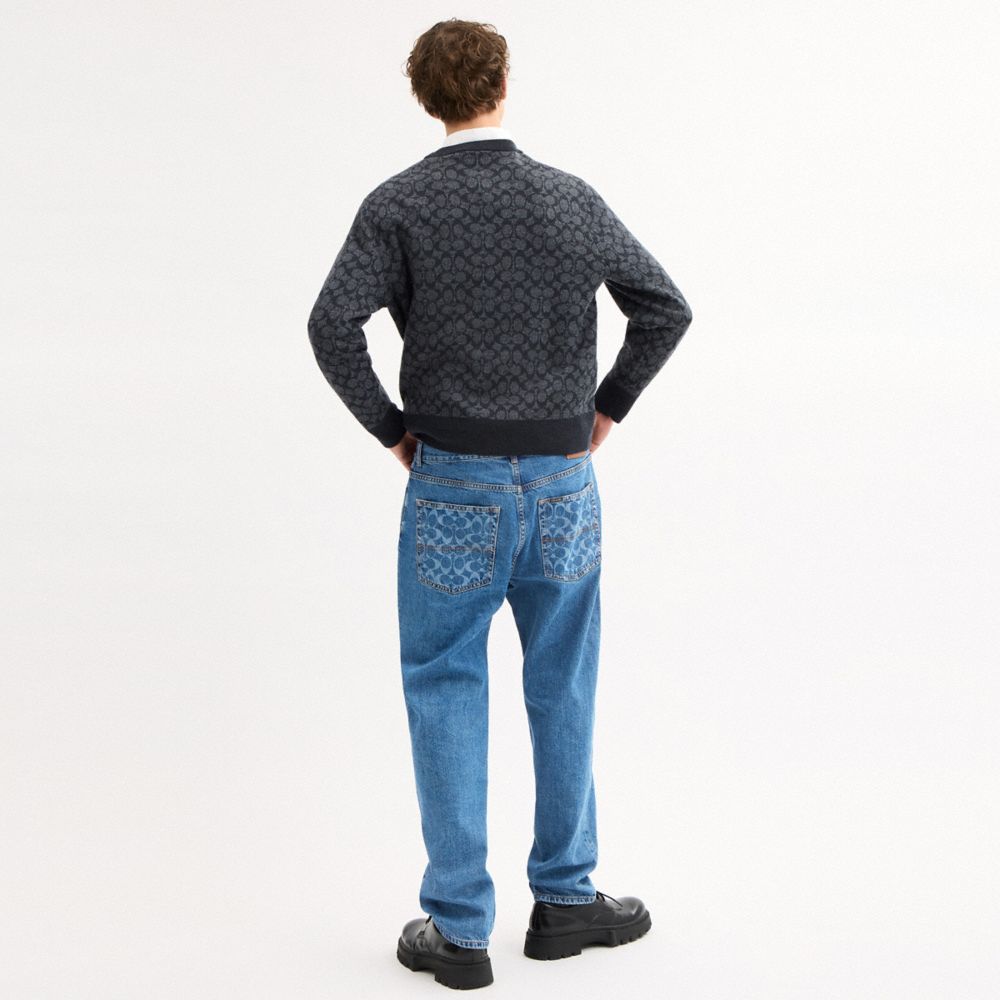 Coach Straight Fit Denim Jeans Medium Indigo