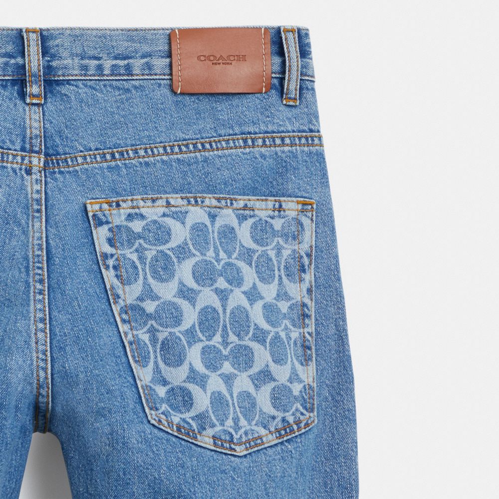 Coach Straight Fit Denim Jeans Medium Indigo