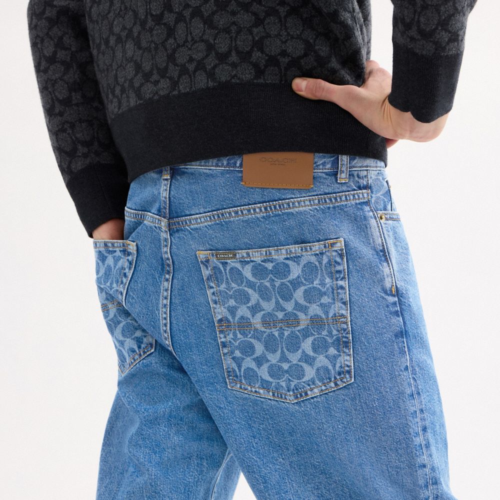 Coach Straight Fit Denim Jeans Medium Indigo