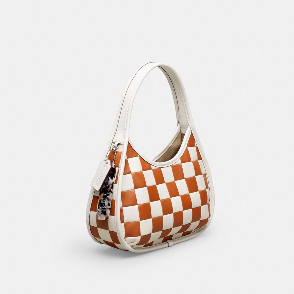 Coach Ergo Bag In Checkerboard Upcrafted Leather Burnished Amber Chalk