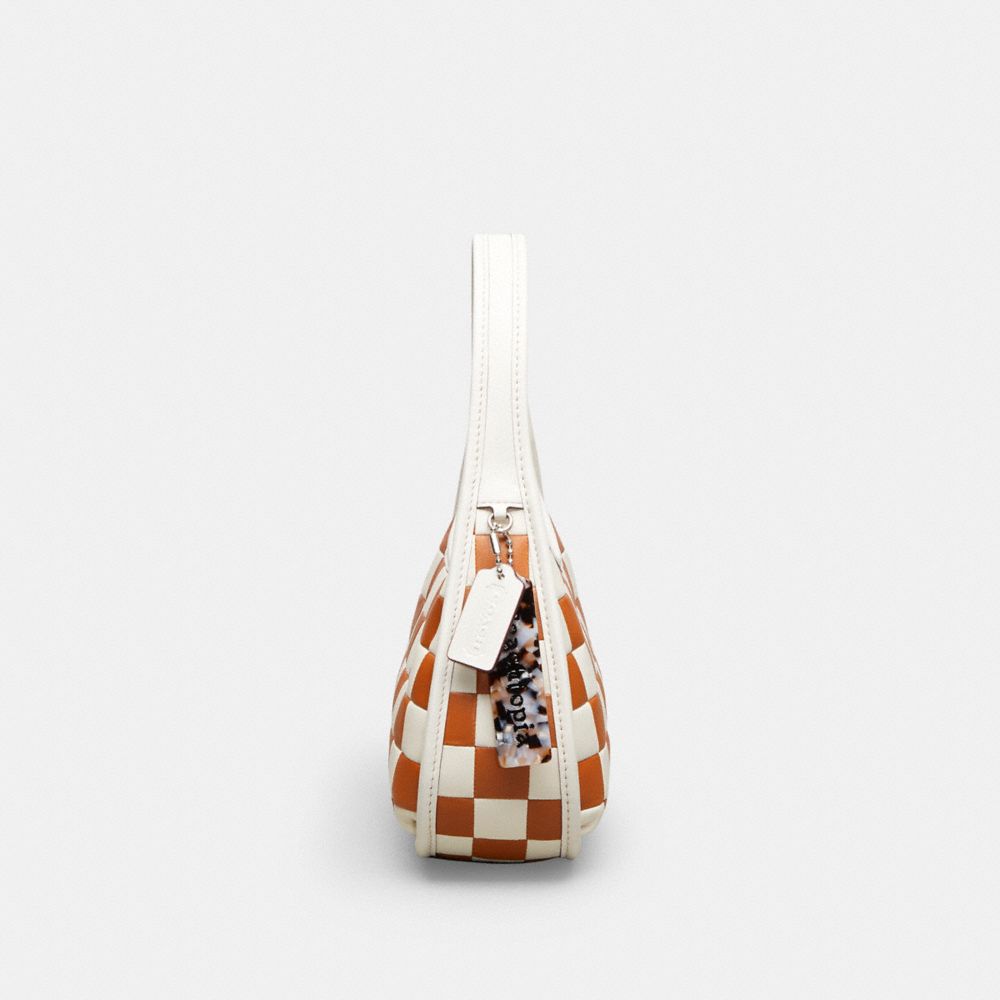 Coach Ergo Bag In Checkerboard Upcrafted Leather Burnished Amber Chalk