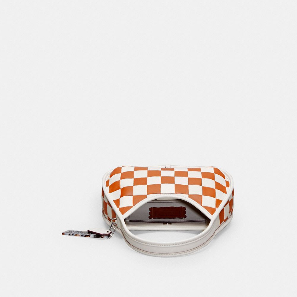 Coach Ergo Bag In Checkerboard Upcrafted Leather Burnished Amber Chalk