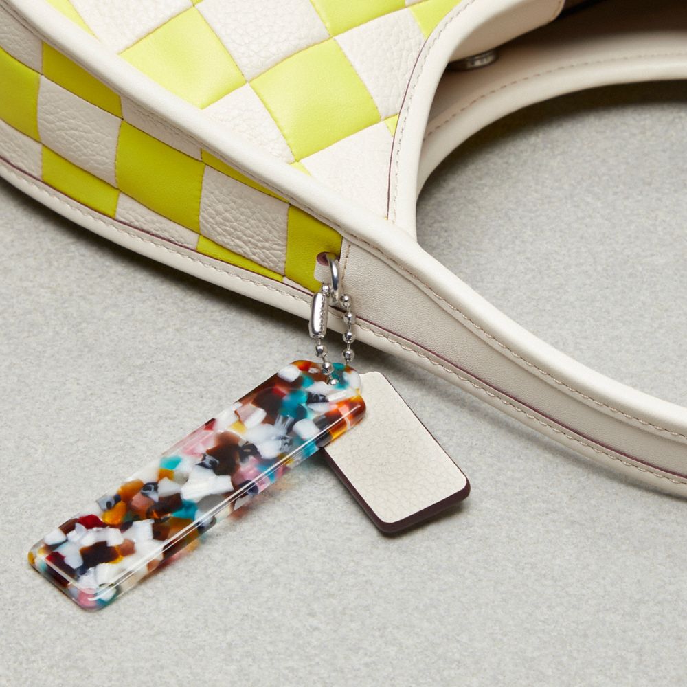 Coach Ergo Bag In Checkerboard Upcrafted Leather Bright Yellow Chalk