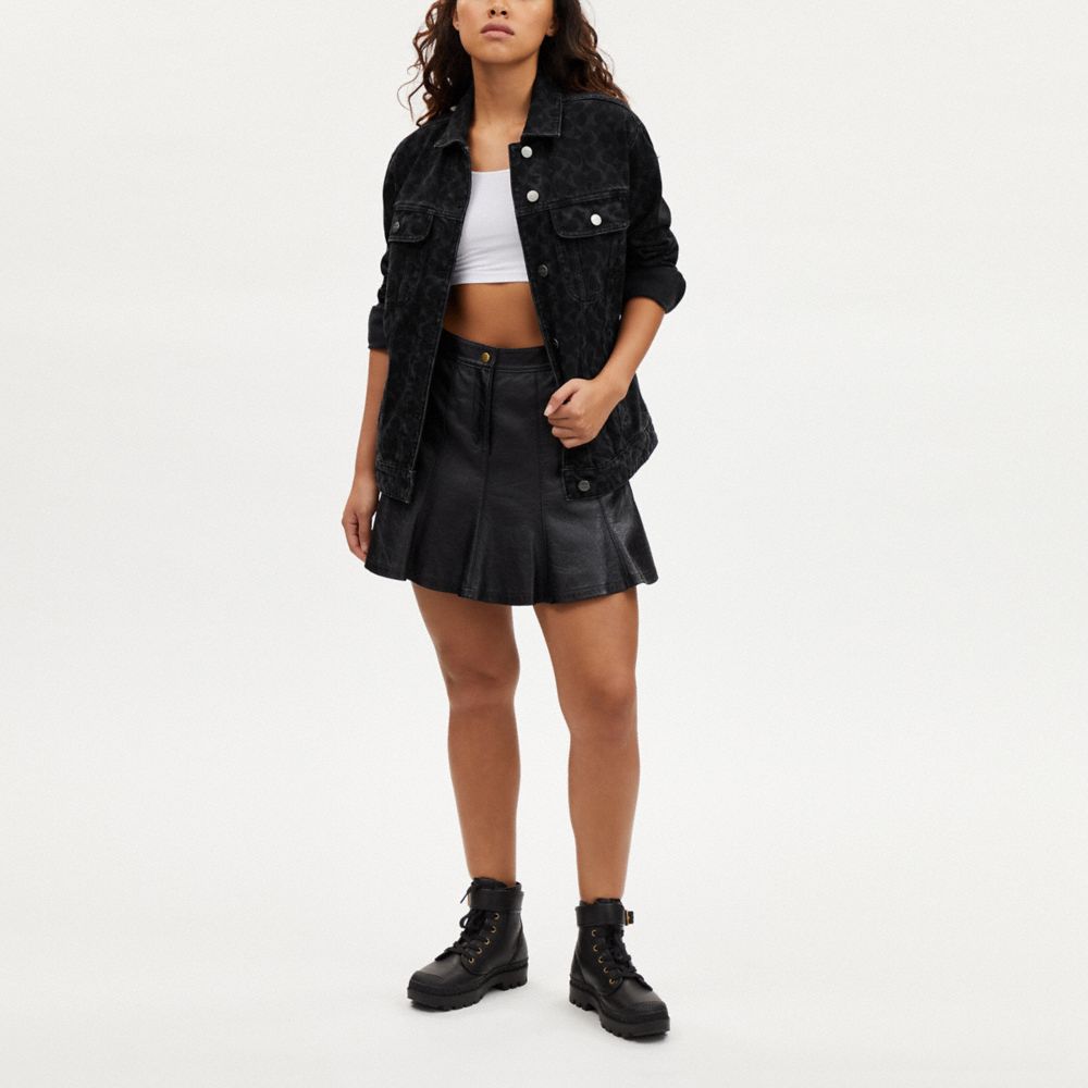 Coach Signature Denim Jacket Black