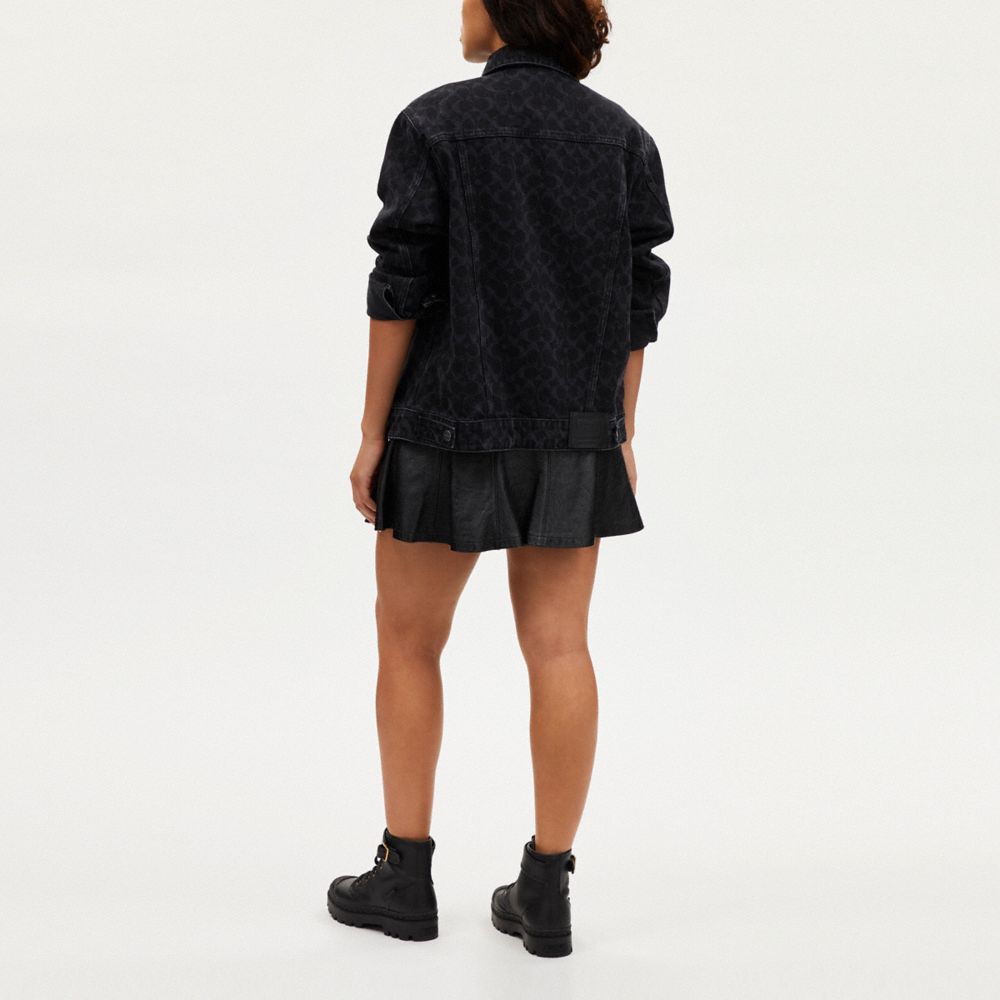 Coach Signature Denim Jacket Black