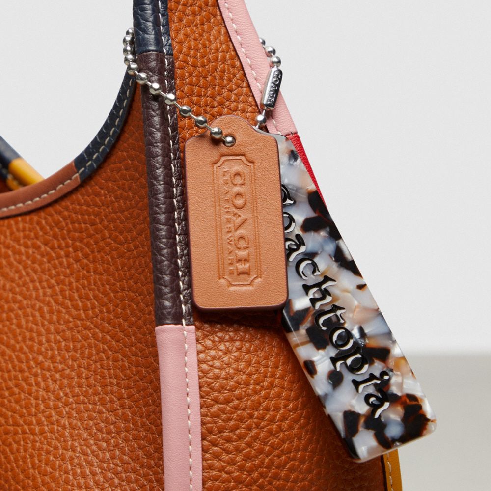 Coach Ergo Bag In Coachtopia Leather With Colorful Binding Burnished Amber Multicolor
